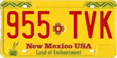 NM license plate 955TVK