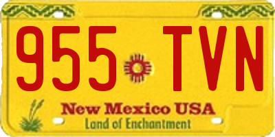 NM license plate 955TVN