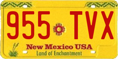 NM license plate 955TVX