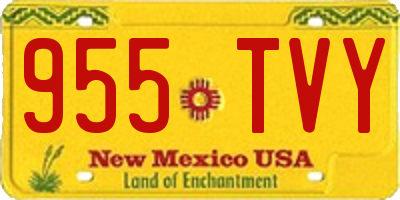 NM license plate 955TVY
