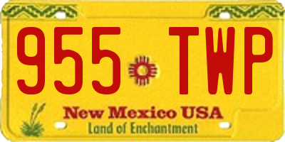 NM license plate 955TWP