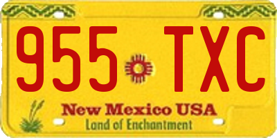 NM license plate 955TXC