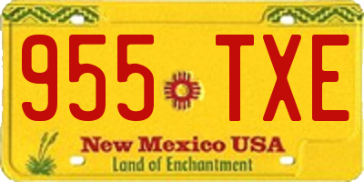 NM license plate 955TXE