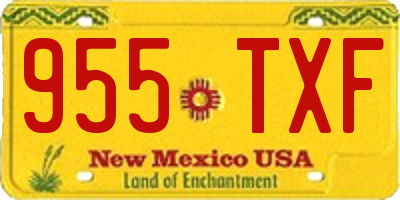 NM license plate 955TXF