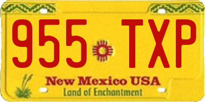 NM license plate 955TXP