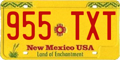 NM license plate 955TXT