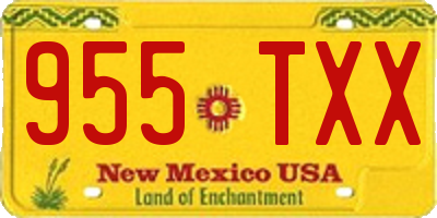 NM license plate 955TXX