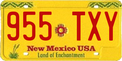 NM license plate 955TXY