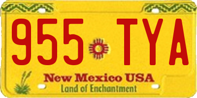 NM license plate 955TYA