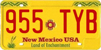 NM license plate 955TYB