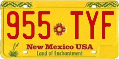 NM license plate 955TYF