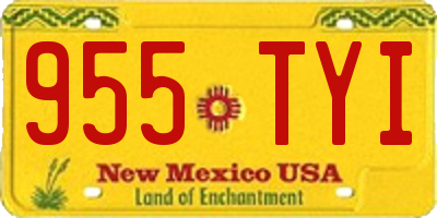 NM license plate 955TYI