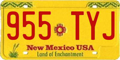 NM license plate 955TYJ