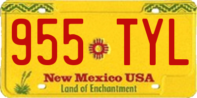 NM license plate 955TYL