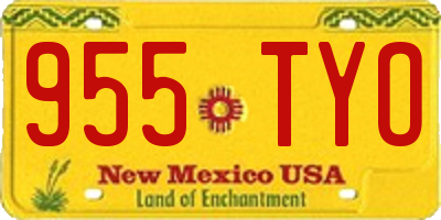 NM license plate 955TYO