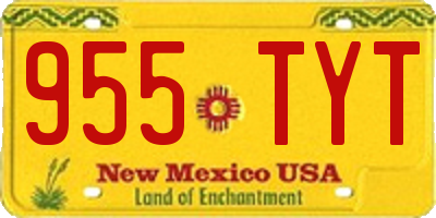 NM license plate 955TYT