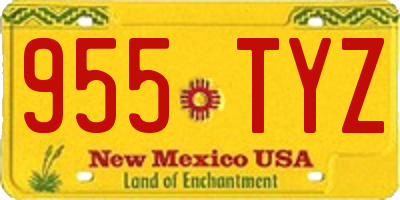 NM license plate 955TYZ