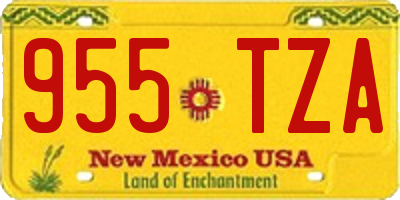 NM license plate 955TZA