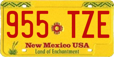 NM license plate 955TZE