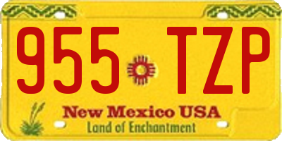 NM license plate 955TZP