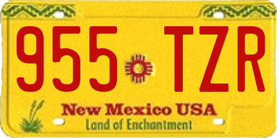 NM license plate 955TZR