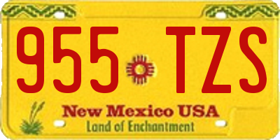 NM license plate 955TZS