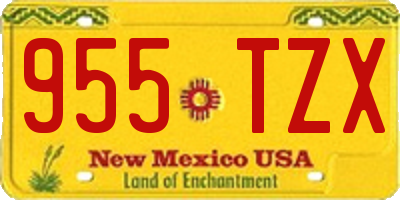 NM license plate 955TZX