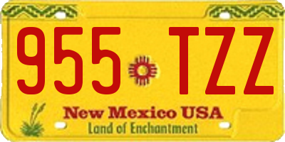 NM license plate 955TZZ