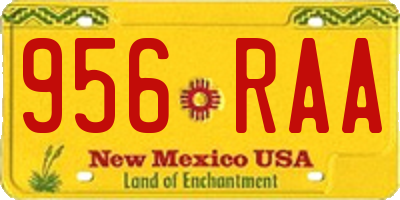 NM license plate 956RAA