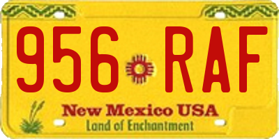 NM license plate 956RAF