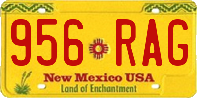 NM license plate 956RAG