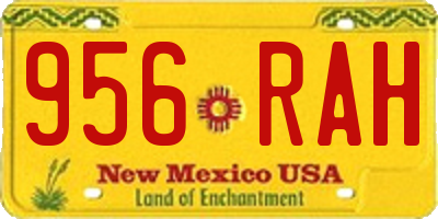 NM license plate 956RAH