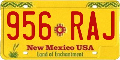 NM license plate 956RAJ