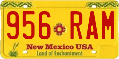 NM license plate 956RAM