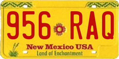 NM license plate 956RAQ