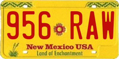 NM license plate 956RAW