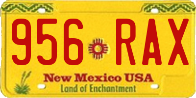 NM license plate 956RAX