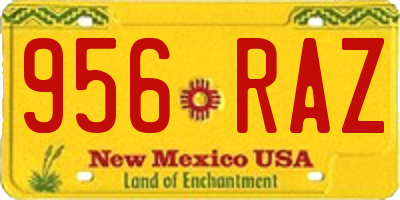 NM license plate 956RAZ