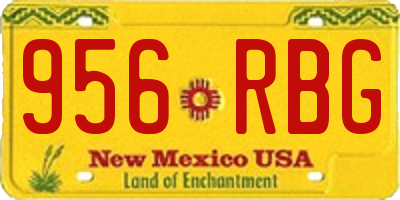 NM license plate 956RBG