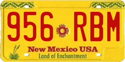 NM license plate 956RBM