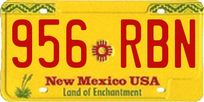 NM license plate 956RBN