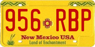NM license plate 956RBP