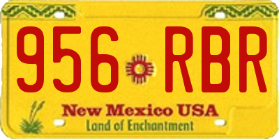 NM license plate 956RBR