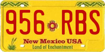 NM license plate 956RBS