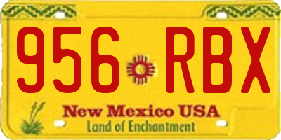 NM license plate 956RBX