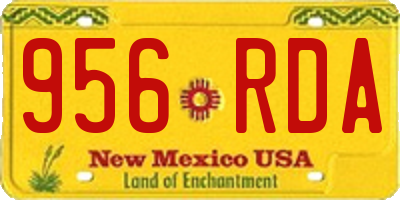 NM license plate 956RDA