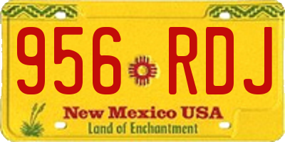 NM license plate 956RDJ