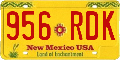 NM license plate 956RDK