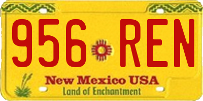 NM license plate 956REN