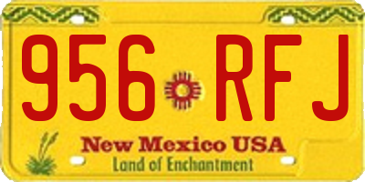 NM license plate 956RFJ